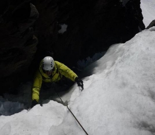 escalada en el hielo